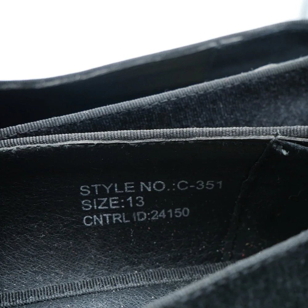 Santino Luciano Men Black Velvet Loafers Memory Foam Slip On Shoes C-351 Size 13